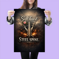 Soft heart Steel spine poster 3