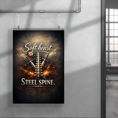 Soft heart Steel spine poster 4