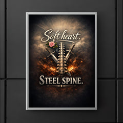 Soft heart Steel spine poster 5