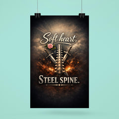 Soft heart Steel spine poster 6