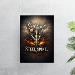 Soft heart Steel spine poster 7