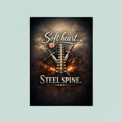 Soft heart Steel spine poster 8