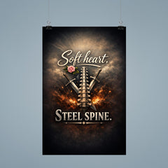 Soft heart Steel spine poster 9