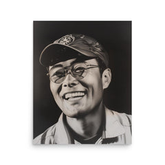 Soichiro Honda poster on a plain backdrop in size 16"x20".