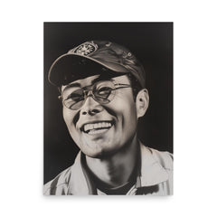 Soichiro Honda poster on a plain backdrop in size 18"x24".