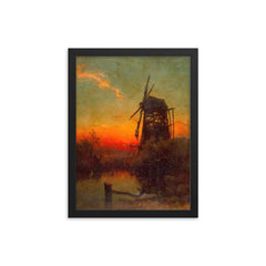 Solitude by Francis Danby framed print on a plain backdrop in size 12"x16".