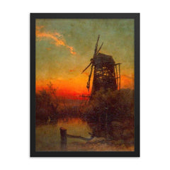 Solitude by Francis Danby framed print on a plain backdrop in size 18"x24".