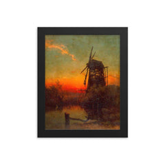 Solitude by Francis Danby framed print on a plain backdrop in size 8"x10".