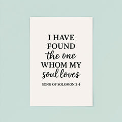 Song of Solomon 34 I have found the one whom my soul loves poster 8