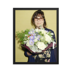 Sophie Calle framed print on a plain backdrop in size 16"x20".