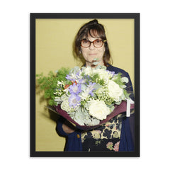 Sophie Calle framed print on a plain backdrop in size 18"x24".