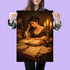 Sophie Germain by candlelit number theory pages poster 3
