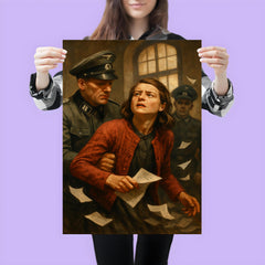 Sophie Scholl leaflet arrest moment poster 3
