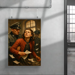 Sophie Scholl leaflet arrest moment poster 4