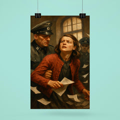 Sophie Scholl leaflet arrest moment poster 6