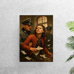 Sophie Scholl leaflet arrest moment poster 7
