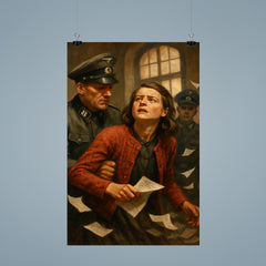 Sophie Scholl leaflet arrest moment poster 9