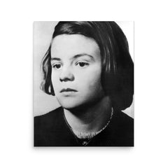 Sophie Scholl poster on a plain backdrop in size 16"x20".