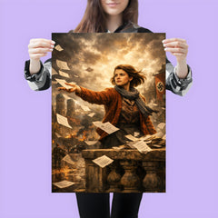 Sophie Scholl scattering White Rose leaflets poster 3