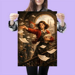 Sophie Scholl scattering White Rose leaflets poster 3