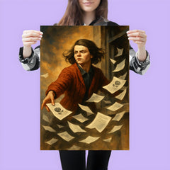 Sophie Scholl scattering White Rose leaflets poster 3