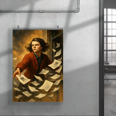 Sophie Scholl scattering White Rose leaflets poster 4