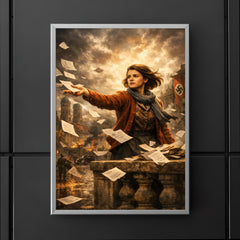 Sophie Scholl scattering White Rose leaflets poster 5