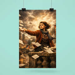 Sophie Scholl scattering White Rose leaflets poster 6