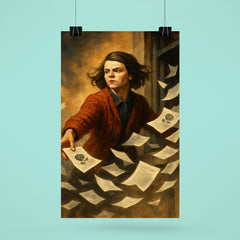 Sophie Scholl scattering White Rose leaflets poster 6