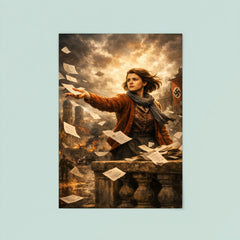 Sophie Scholl scattering White Rose leaflets poster 8