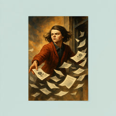 Sophie Scholl scattering White Rose leaflets poster 8