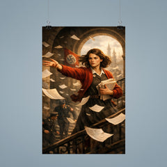 Sophie Scholl scattering White Rose leaflets poster 9