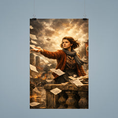 Sophie Scholl scattering White Rose leaflets poster 9