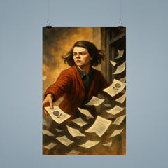Sophie Scholl scattering White Rose leaflets poster 9