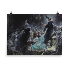 Souls on the Banks of the Acheron by Adolf Hirémy-Hirschl poster on a plain backdrop in size 8"x10".