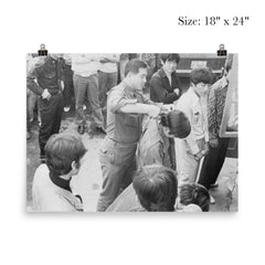 South Korean Soldier Cutting Hair During 1970s Crackdown poster 5