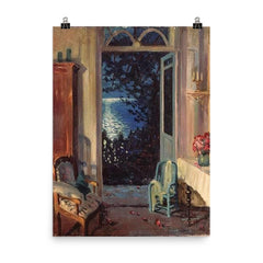Southern Night by Sergei Vinogradov, 1915 poster on a plain backdrop in size 8"x10".