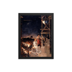 Souvenir de fete a Paris by Jean-Charles Cazin, 1881 framed print on a plain backdrop in size 12"x16".