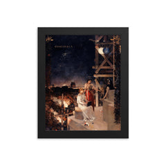 Souvenir de fete a Paris by Jean-Charles Cazin, 1881 framed print on a plain backdrop in size 8"x10".