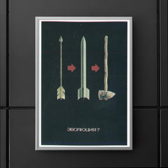 Soviet Anti-Nuke Poster "Evolution?" from the 1970s or 1980s poster 5