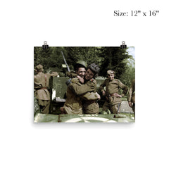 Soviet Soldier Embraces American Serviceman Near the Elbe River, 1945 poster 3
