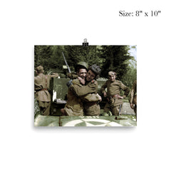 Soviet Soldier Embraces American Serviceman Near the Elbe River, 1945 poster 4