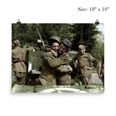 Soviet Soldier Embraces American Serviceman Near the Elbe River, 1945 poster 5