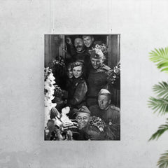 Soviet Soldiers Celebrate Returning Home Alive, 1945 poster 7