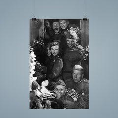 Soviet Soldiers Celebrate Returning Home Alive, 1945 poster 9