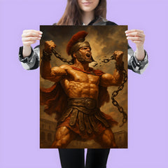 Spartacus breaking Roman chains poster 3