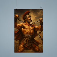 Spartacus breaking Roman chains poster 9