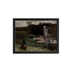 Spectre of Death by Kazimierz Stabrowski framed print on a plain backdrop in size 12"x16".