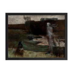 Spectre of Death by Kazimierz Stabrowski framed print on a plain backdrop in size 18"x24".