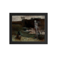 Spectre of Death by Kazimierz Stabrowski framed print on a plain backdrop in size 8"x10".
